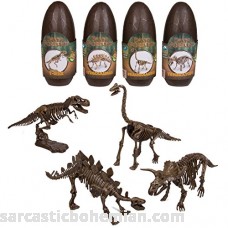 Dinosaur 3D Puzzle 10'' Assorted Paleo Dino Skeletons EA Open The Egg And Construct One Of 4 Different Dinosaurs B079P676V2